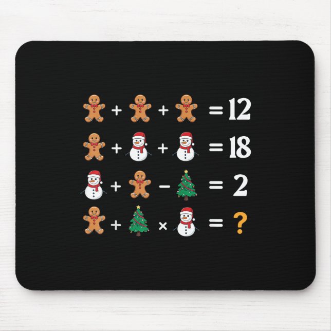 Funny 6 7 Meme Christmas Order Of Operations Math  Mouse Mat (Front)