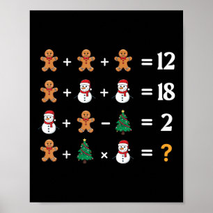 Funny 6 7 Meme Christmas Order Of Operations Math Poster