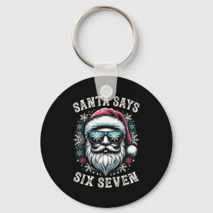 Funny 6-7 Meme Christmas Santa Six Seven 67 Xmas B Key Ring
