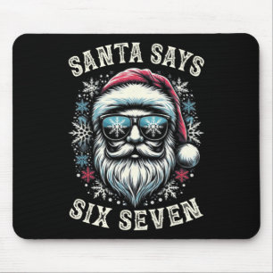Funny 6-7 Meme Christmas Santa Six Seven Brain Rot Mouse Mat