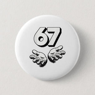 Funny 6 7 Meme Gen Alpha Gen Z Slang Six Seven Cm Round Badge
