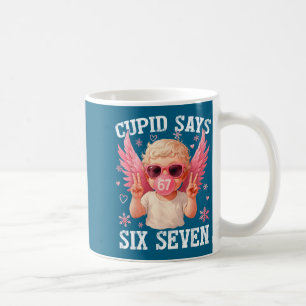 Funny 6 7 Meme Heart Cud Says Six Seven 67 Valenti Coffee Mug
