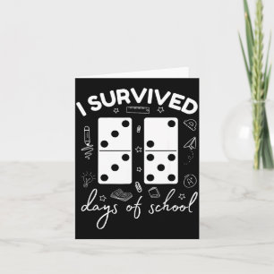 Funny 6 7 Meme I Survived 67 Days Of School Domino Card