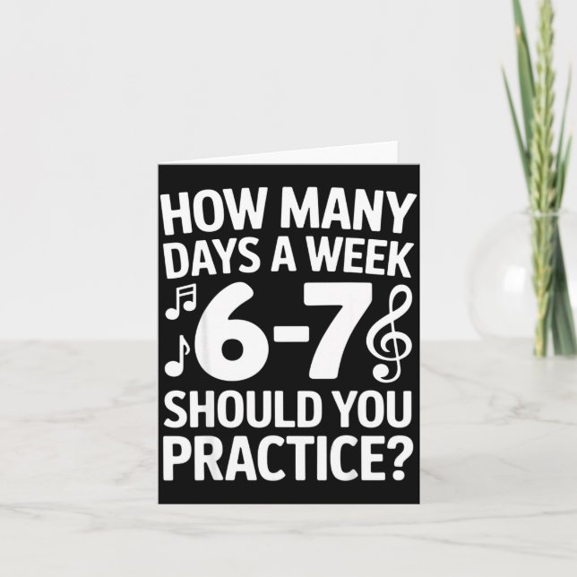 Funny 6 7 Meme Music Students Six Seven Outfit Mus Card (Front)