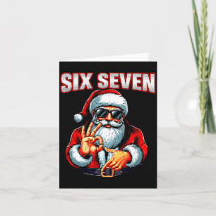 Funny 6 7 Meme Santa Christmas Men And Boys Card