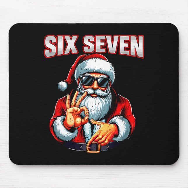 Funny 6 7 Meme Santa Christmas Men And Boys  Mouse Mat (Front)