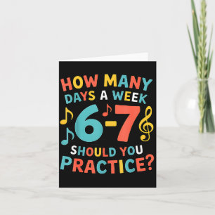 Funny 6 7 Meme Six Seven For Music Teacher  Card