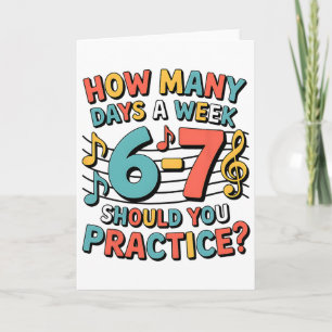 Funny 6 7 Meme Six Seven For Music Teacher Card