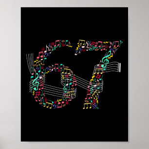 Funny 6 7 Music Meme For Musicians 67 Music Teache Poster