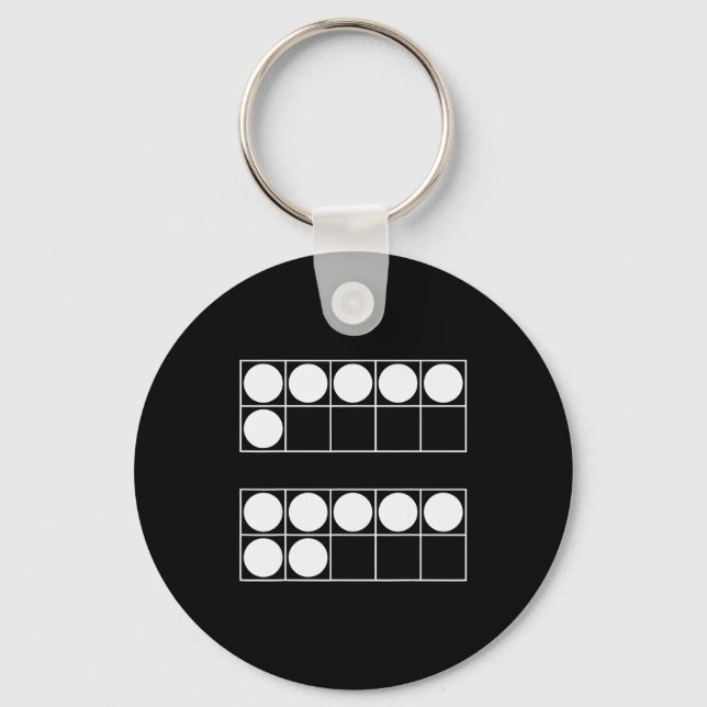 Funny 6 7 Number Teachers Students Six Seven Meme  Key Ring (Front)