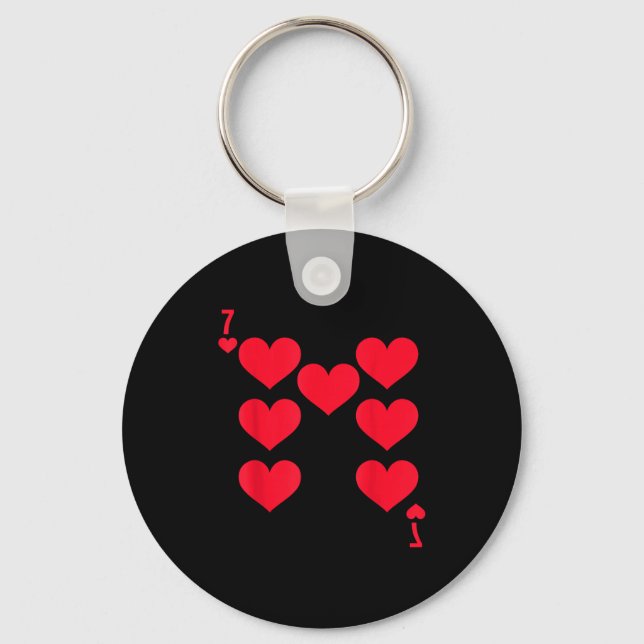 Funny 6 7 Of Hearts Matching 67 Meme Couple Valent Key Ring (Front)