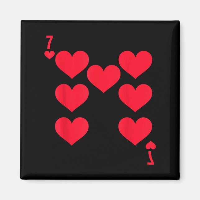 Funny 6 7 Of Hearts Matching 67 Meme Couple Valent Magnet (Front)