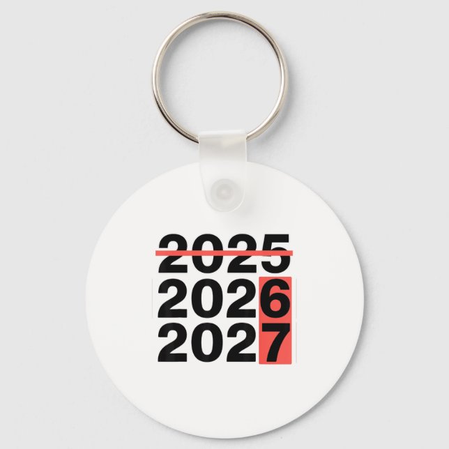 Funny 6 7 Party Happy New Year 2026 2027 67 Meme S Key Ring (Front)