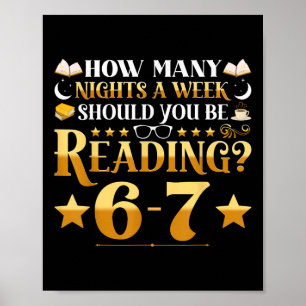 Funny 6-7 Reading Meme Quote Teacher Librarian Boo Poster