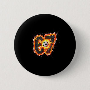 Funny 6 7 Six Seven 67 Soccer Meme Cm Round Badge