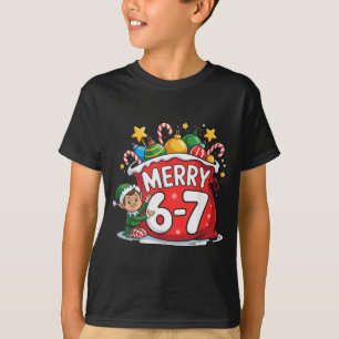 Funny 6 7 Six Seven Meme Christmas Women Men Kids T-Shirt