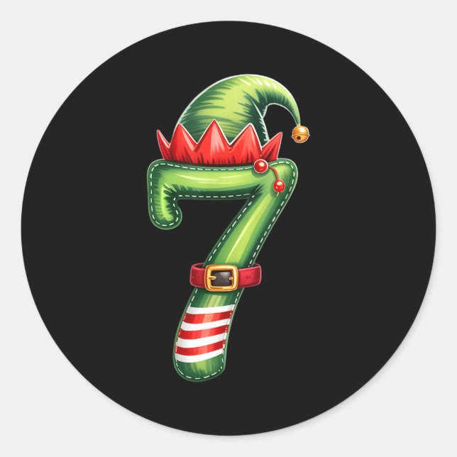 Funny 6 7 Six Seven Meme Couple Matching Christmas Classic Round Sticker (Front)