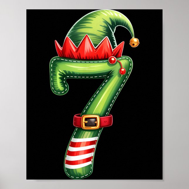 Funny 6 7 Six Seven Meme Couple Matching Christmas Poster (Front)