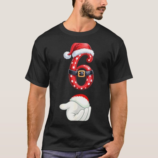Funny 6 7 Six Seven Meme Couple Matching Christmas T-Shirt (Front)