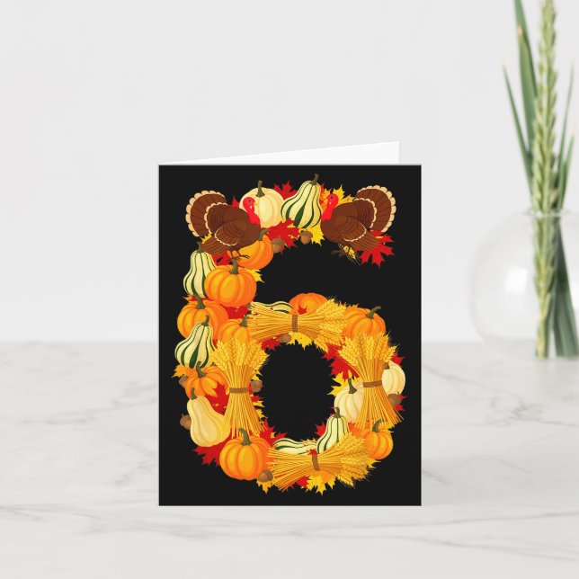 Funny 6 7 Six Seven Meme Couple Thanksgiving Turke Card (Front)