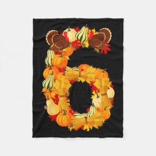 Funny 6 7 Six Seven Meme Couple Thanksgiving Turke Fleece Blanket