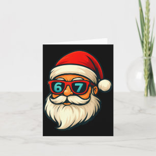 Funny 6 7 Six Seven Meme Santa Face 67 Christmas Y Card
