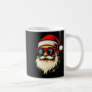 Funny 6 7 Six Seven Meme Santa Face Christmas Men Coffee Mug