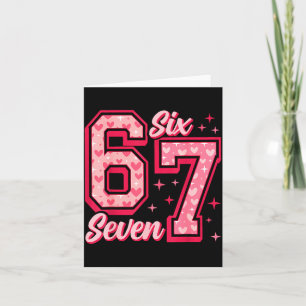 Funny 6 7 Six Seven Meme Saying Valentine Couple M Card