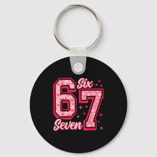 Funny 6 7 Six Seven Meme Saying Valentine Couple M Key Ring