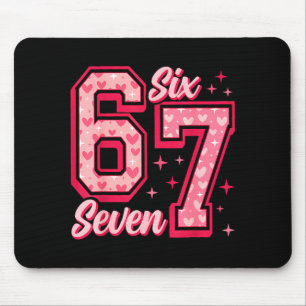 Funny 6 7 Six Seven Meme Saying Valentine Couple M Mouse Mat