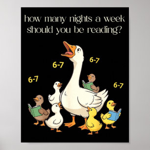 Funny 6 7 Six Seven Reading For Teacher Kids Book Poster