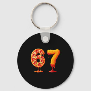 Funny 6 7 Zza Nugget Meme Six Seven 67 Food Lovers Key Ring