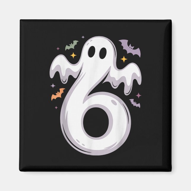 Funny 6 Ghost Meme Halloween Costume Matching Desi Magnet (Front)