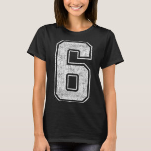Funny 6 Number Six Graphic Group Halloween Birthda T-Shirt