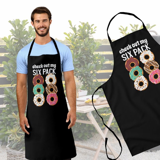 Funny 6 Pack Dad Bod Doughnuts Instead of Muscle M Apron (Creator Uploaded)