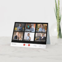 Funny 6 Spot Zoom Christmas Holiday Greeting Card