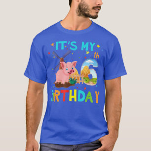 Funny 6th Birthday Shirts Pig Shirt 6 Year Old Bir