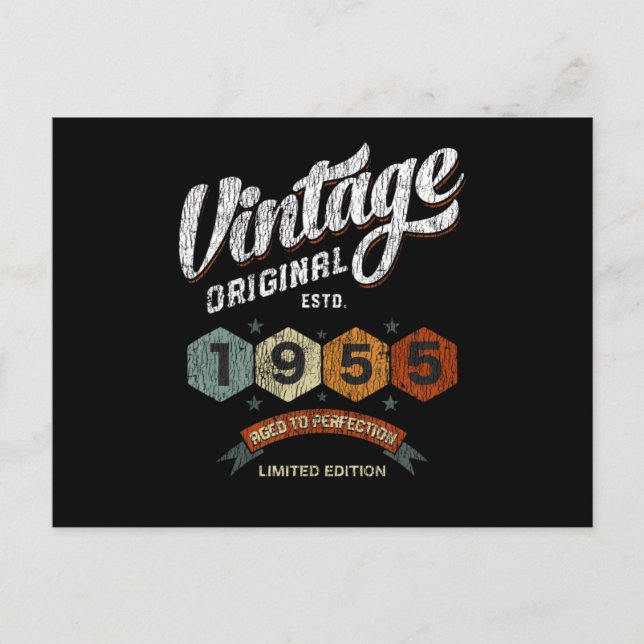 Funny 70 Year Old 1955 Vintage 70th Birthday Gift Postcard (Front)