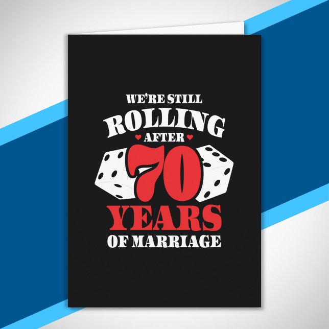 Funny 70th  Anniversary Couples Married 70 Years Card (Creator Uploaded)