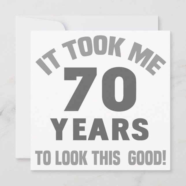 Funny 70th Birthday Card (Front)