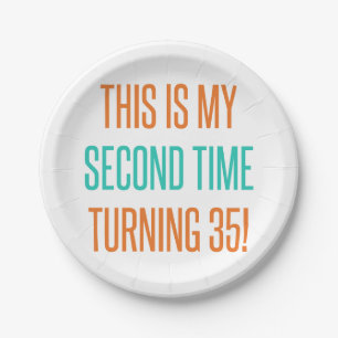 Funny 70th Birthday For Women Paper Plate