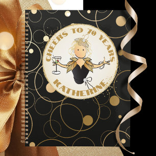 Funny 70th Birthday Gift For Her Modern Bold   Planner
