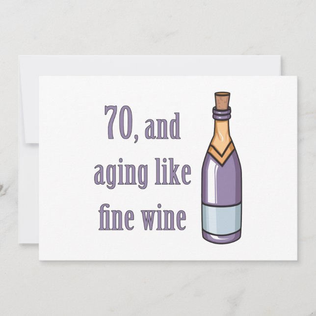 Funny 70th Birthday Gift Ideas Card (Front)