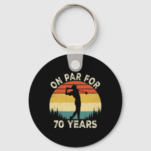 Funny 70th Birthday Golf Golfer 70 Year Old Golf B Key Ring