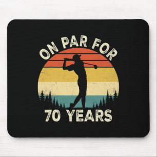 Funny 70th Birthday Golf Golfer 70 Year Old Golf B Mouse Mat