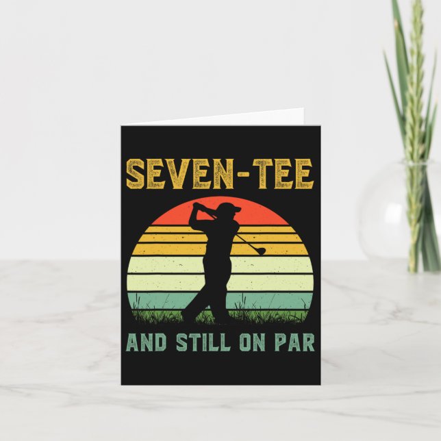 Funny 70th Birthday Golf Pun Golfing 70 Year Old G Card (Front)