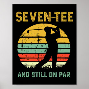 Funny 70th Birthday Golf Pun Golfing 70 Year Old G Poster