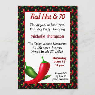 Funny 70th  Birthday Invitation