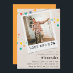 Funny 70th birthday invitations Men Fun Photo<br><div class="desc">Funny 70th birthday invitations Men Fun Photo</div>