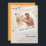 Funny 70th birthday invitations Men Fun Photo<br><div class="desc">Funny 70th birthday invitations Men Fun Photo</div>